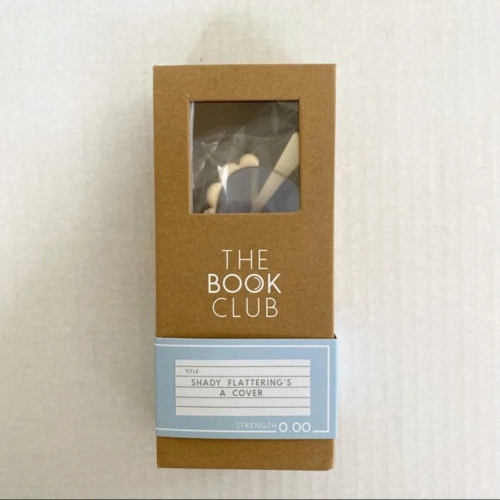 NEW The Book Club Shady Flattering's A Cover Blue Light Glasses Ivory